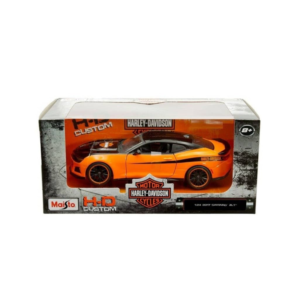 Harley-Davidson® Chevrolet Maisto Chevrolet Camaro Zl1 Custom 2017 Orange Black - 1:24
