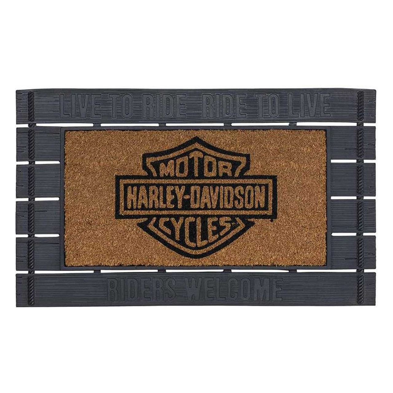 Harley-Davidson® Bar & Shield Riders Welcome Entry Mat, Rubber & Coco Material