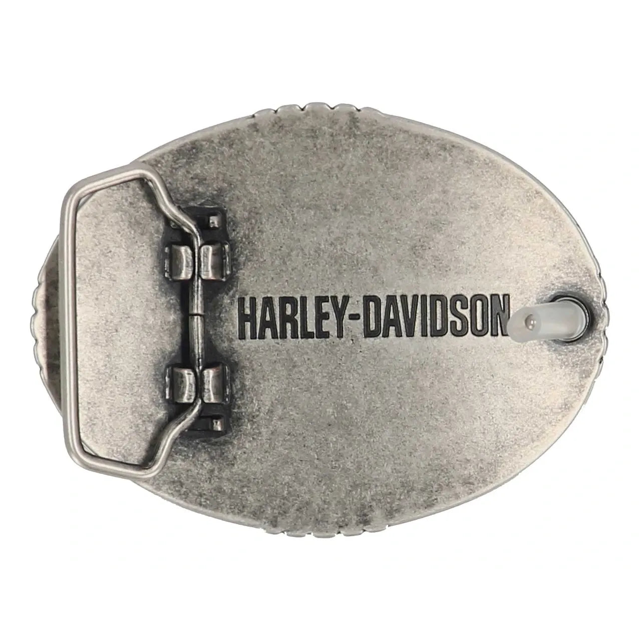 Harley-Davidson® Men's Raised Willie G Skull Logo Belt Buckle, Nickel Finish