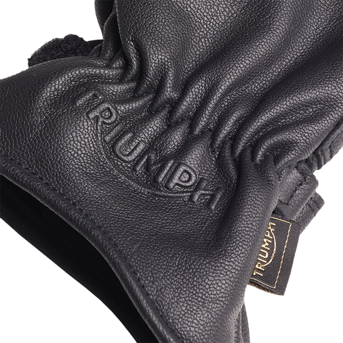 Triumph Vance Leather Gloves Black