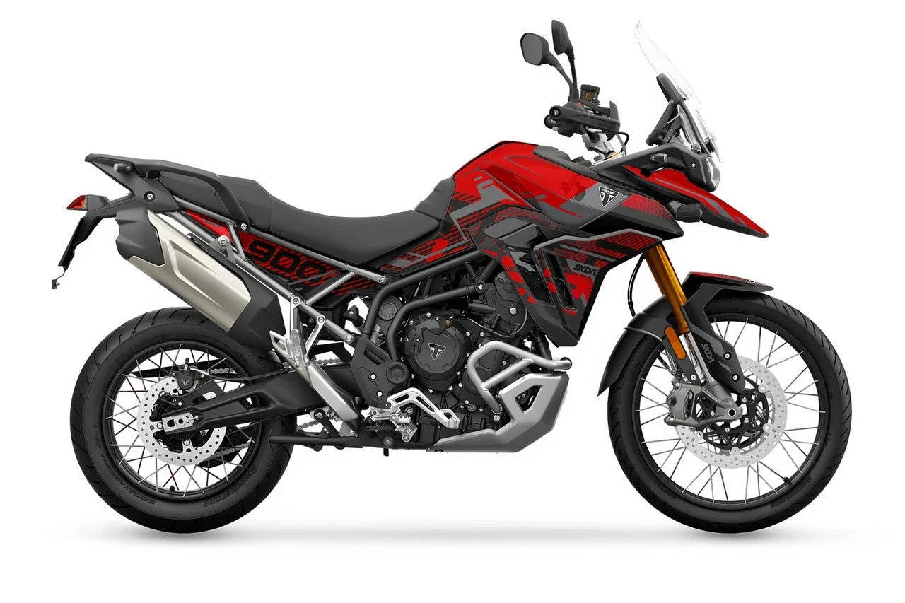 STRIKER Triumph Tiger 900 Full Graphics Kit - Red/Black TR0645FR