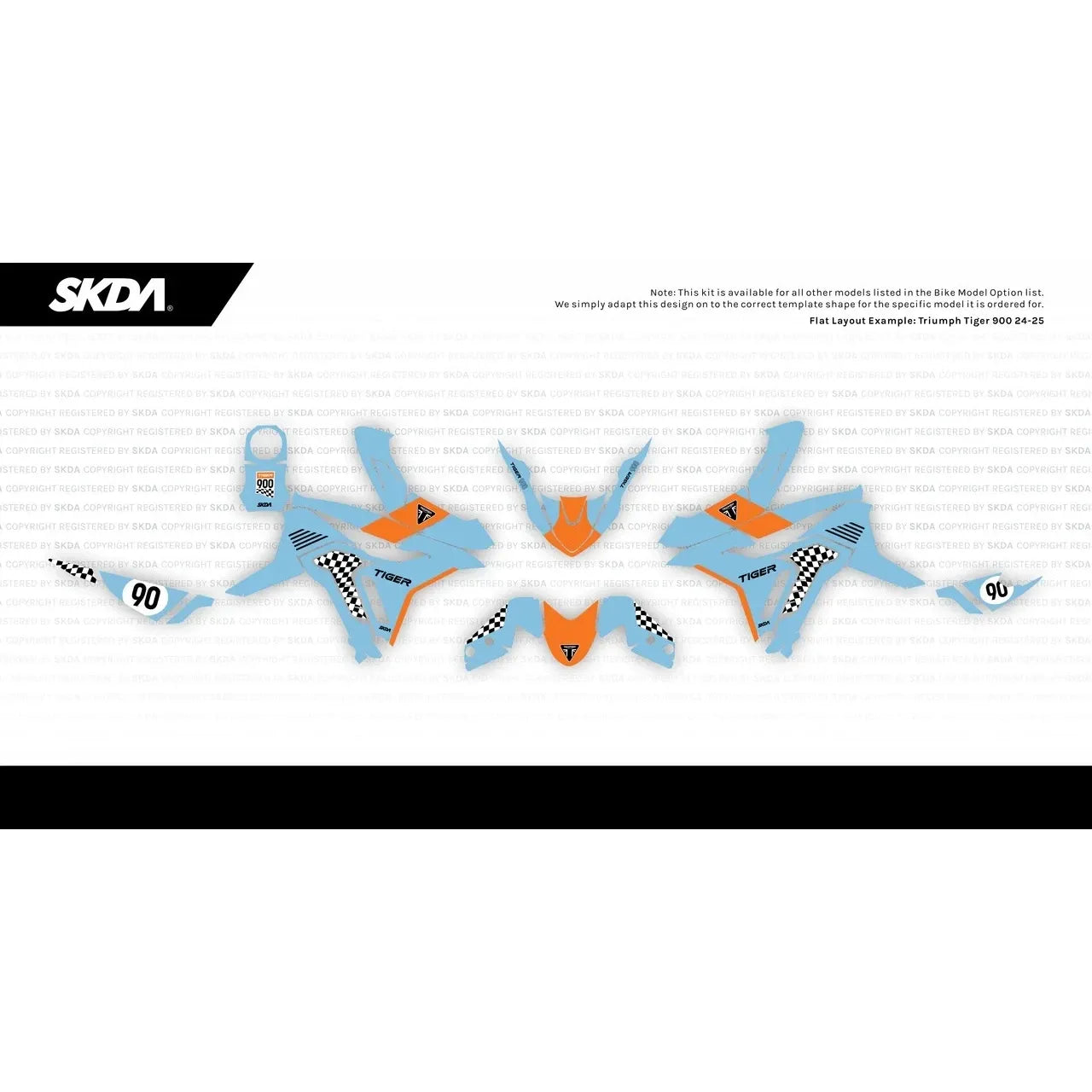 SPEEDWAY Blue Triumph Tiger 900 Full Graphics Kit TR0635