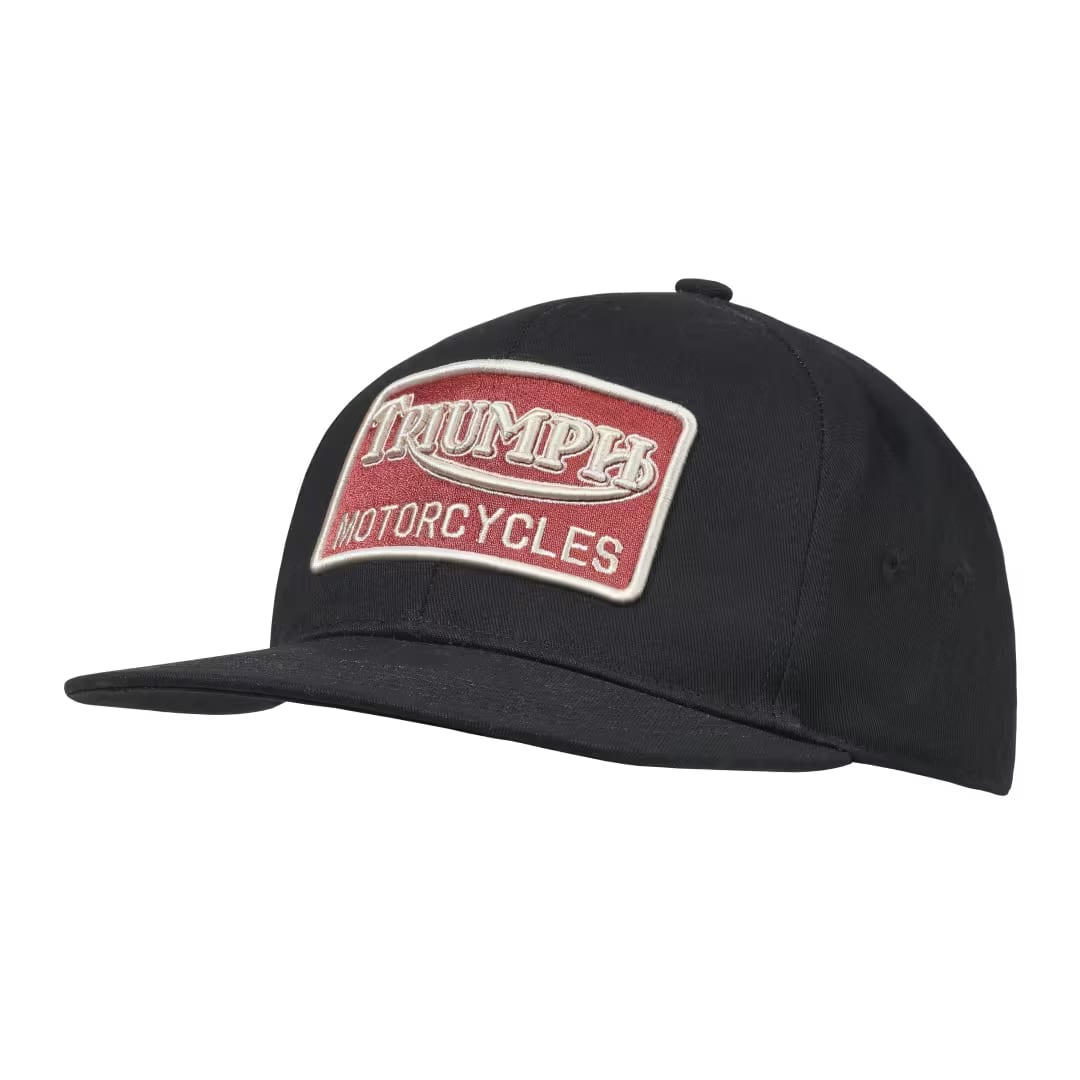Triumph Heritage Straggler Flat Peak Cap - Black