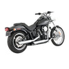 Vance & Hines, 3" twin slash slip-on mufflers. chrome 2007-16 Softail heritage breakout standard night train cvo convertable
