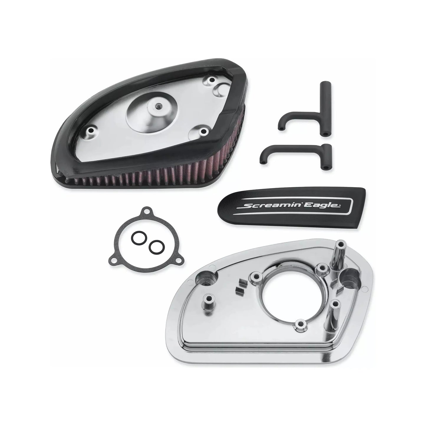 Harley-Davidson® Screamin' Eagle High-Flow Air Cleaner Kit -Wedge Chrome