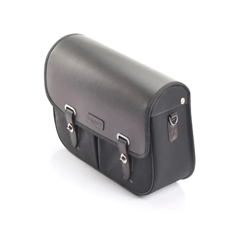 Triumph Wax Cotton Pannier LHS - Black