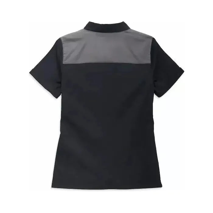 Harley-Davidson® Colorblocked - Black Beauty Women's Modern Mechanic Colorblock Shirt