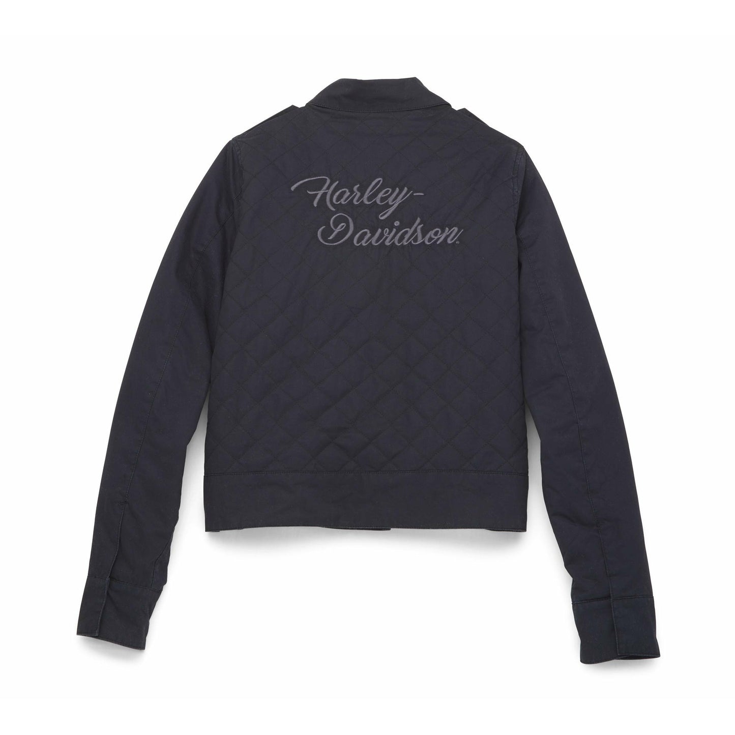 Harley Davidson® Women's Silver Wing Script Font Motorcycle Jacket