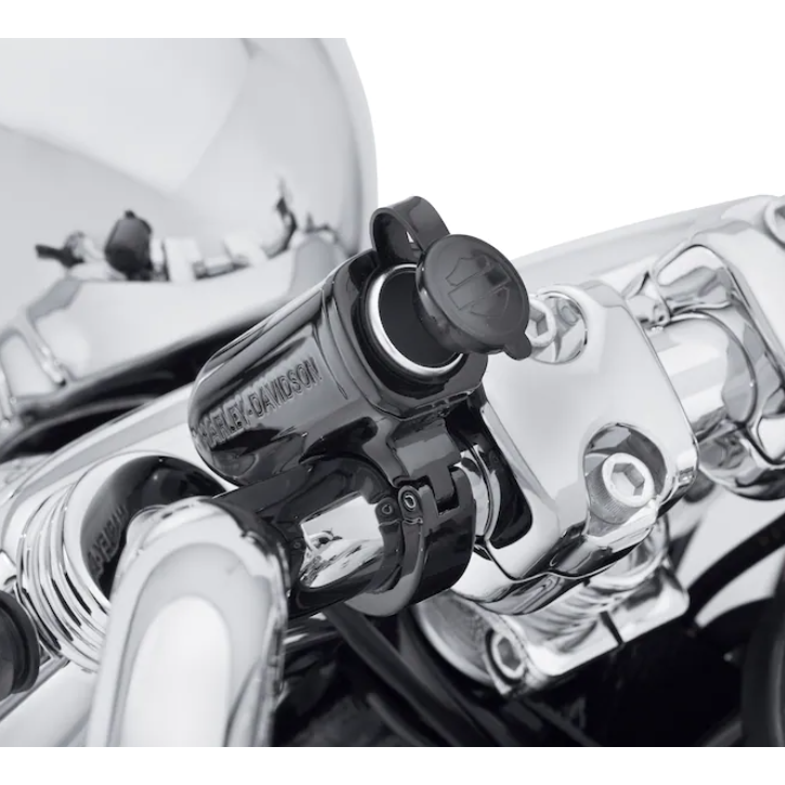 Harley-Davidson® Black Handlebar Mount Auxiliary Power Port
