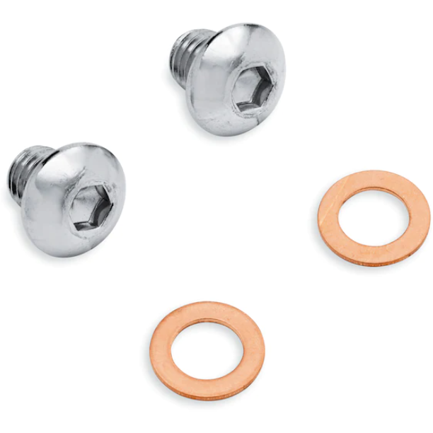 Harley-Davidson Chrome Fork Slider Drain Screw Kit