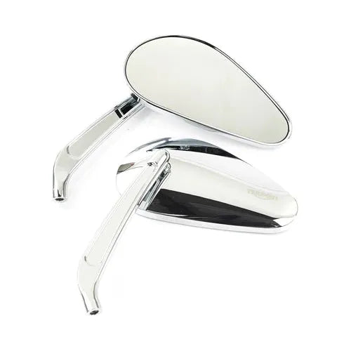 Triumph Teardrop Cast Mirrors Pair Chrome