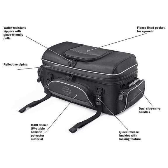 Harley-Davidson® Onyx Premium Luggage Tour-Pak Rack Bag - Black
