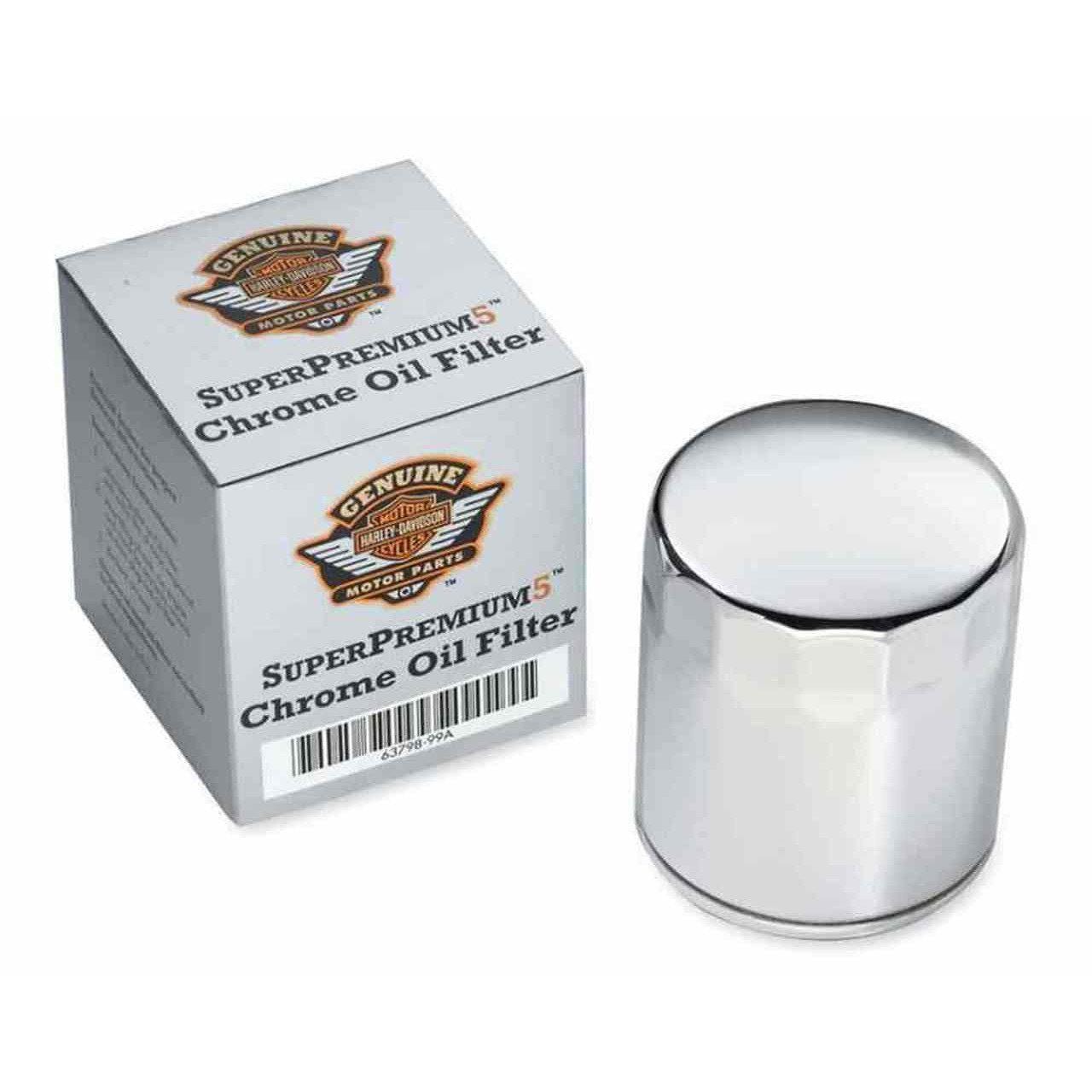 Harley Davidson SuperPremium5 Oil Filter Chrome LIND