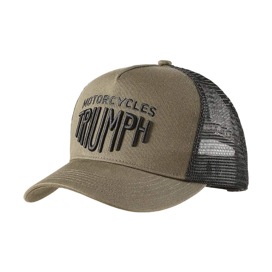 Triumph Ellis Trucker Cap in Khaki & Black