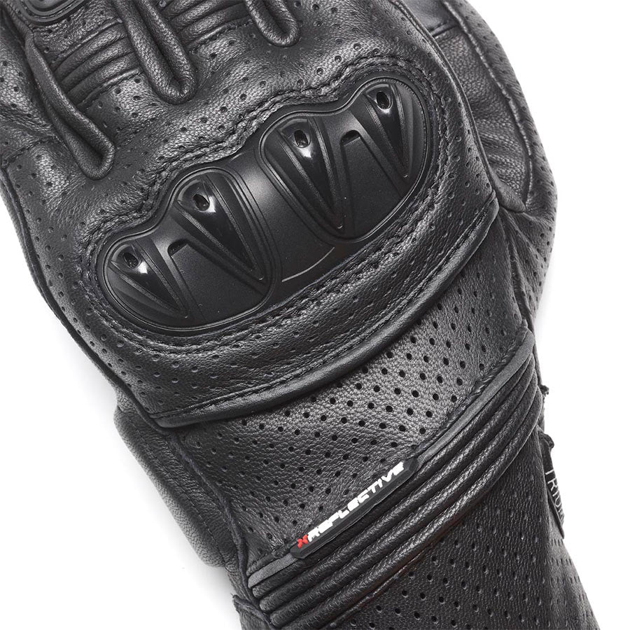 Triumph Jansson Perforated Leather Gloves - Black