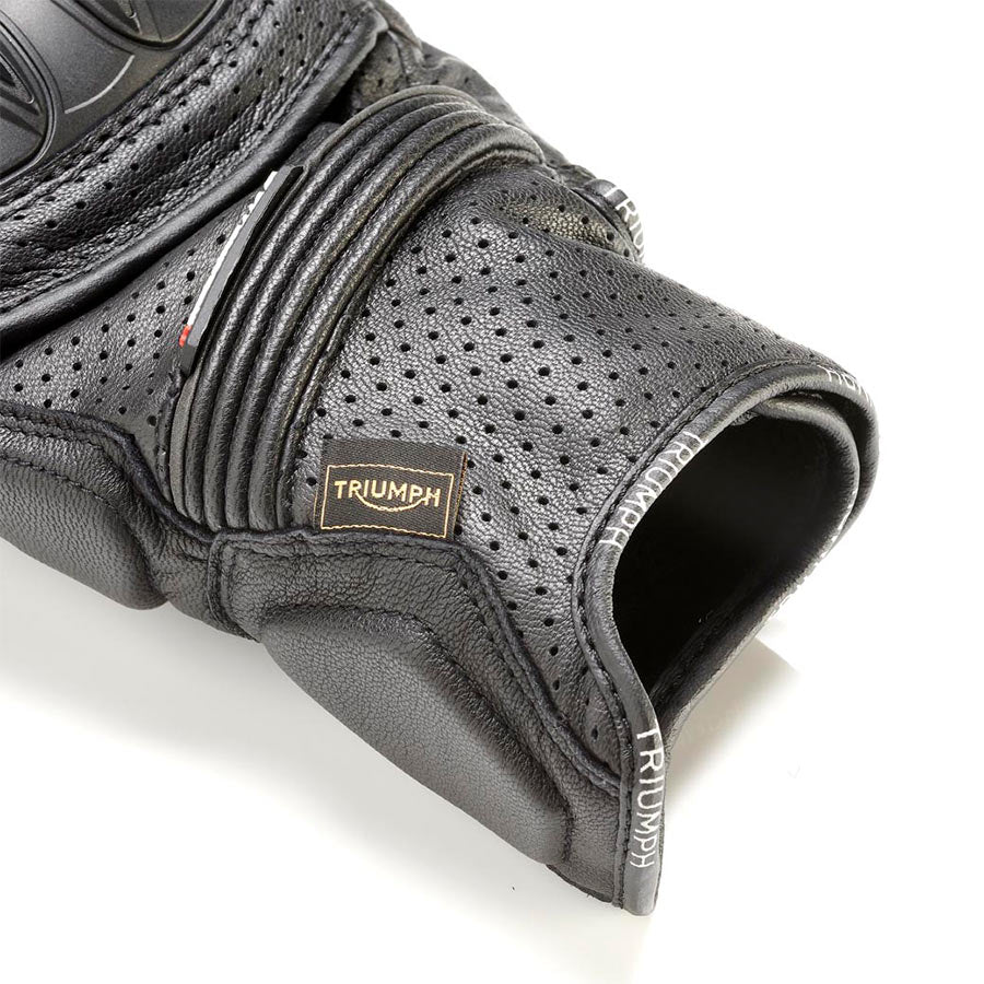 Triumph Jansson Perforated Leather Gloves - Black