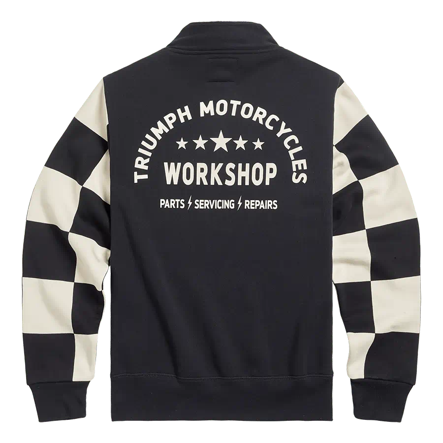 Triumph Prewitt Quarter Zip Sweat - Black/Bone