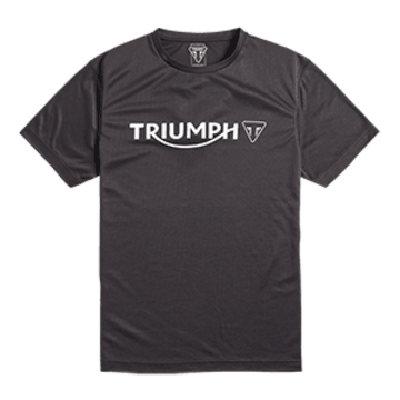 Triumph Rapid Dry Crew Neck T Shirt Black LIND