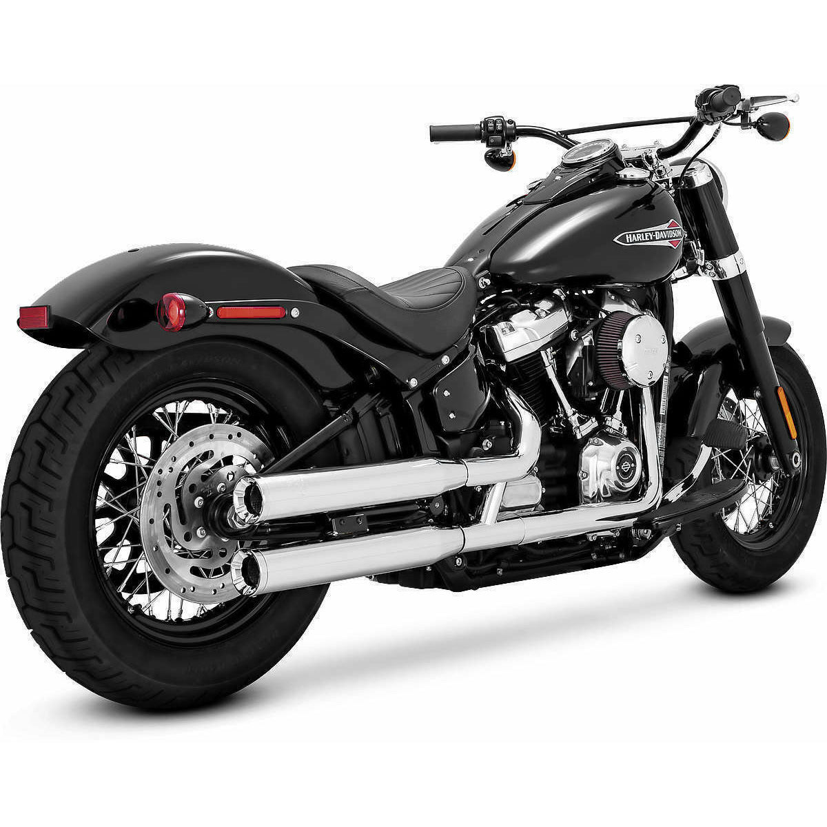 Vance & Hines Eliminator 300 Slip-Ons Mufflers Satin - Chrome