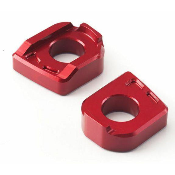 Triumph Accessories Billet Machined Chain Adjuster Block - Red - Street Triple