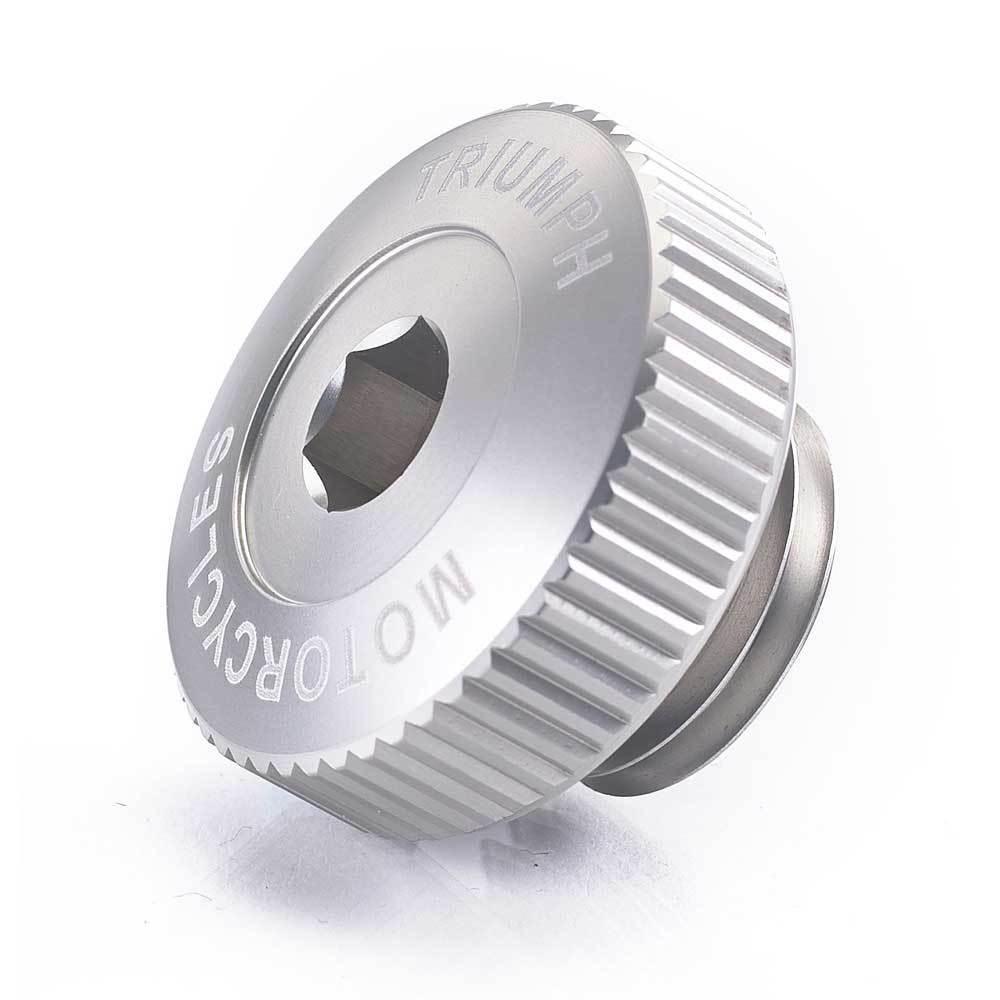 Triumph Accessories Triumph Machined Oil Filler Cap - Silver