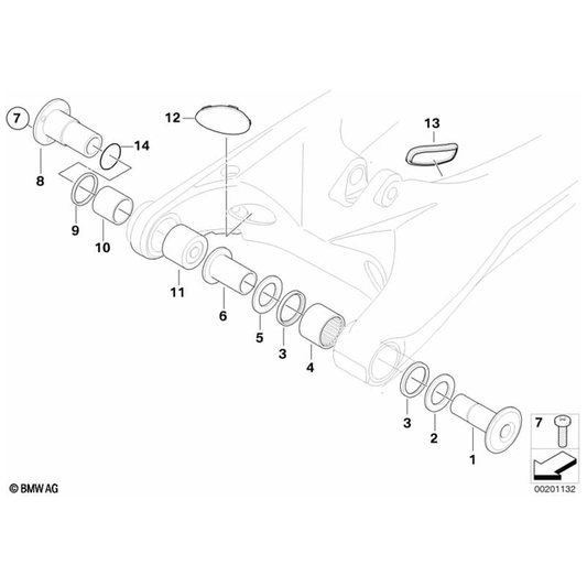 C650X Left Bearing Pin - 33177696664