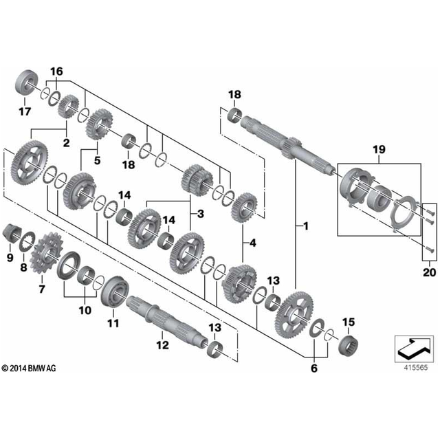 BMW Motorrad S1000R/RR/XR Set Of Bearings For Input Shaft