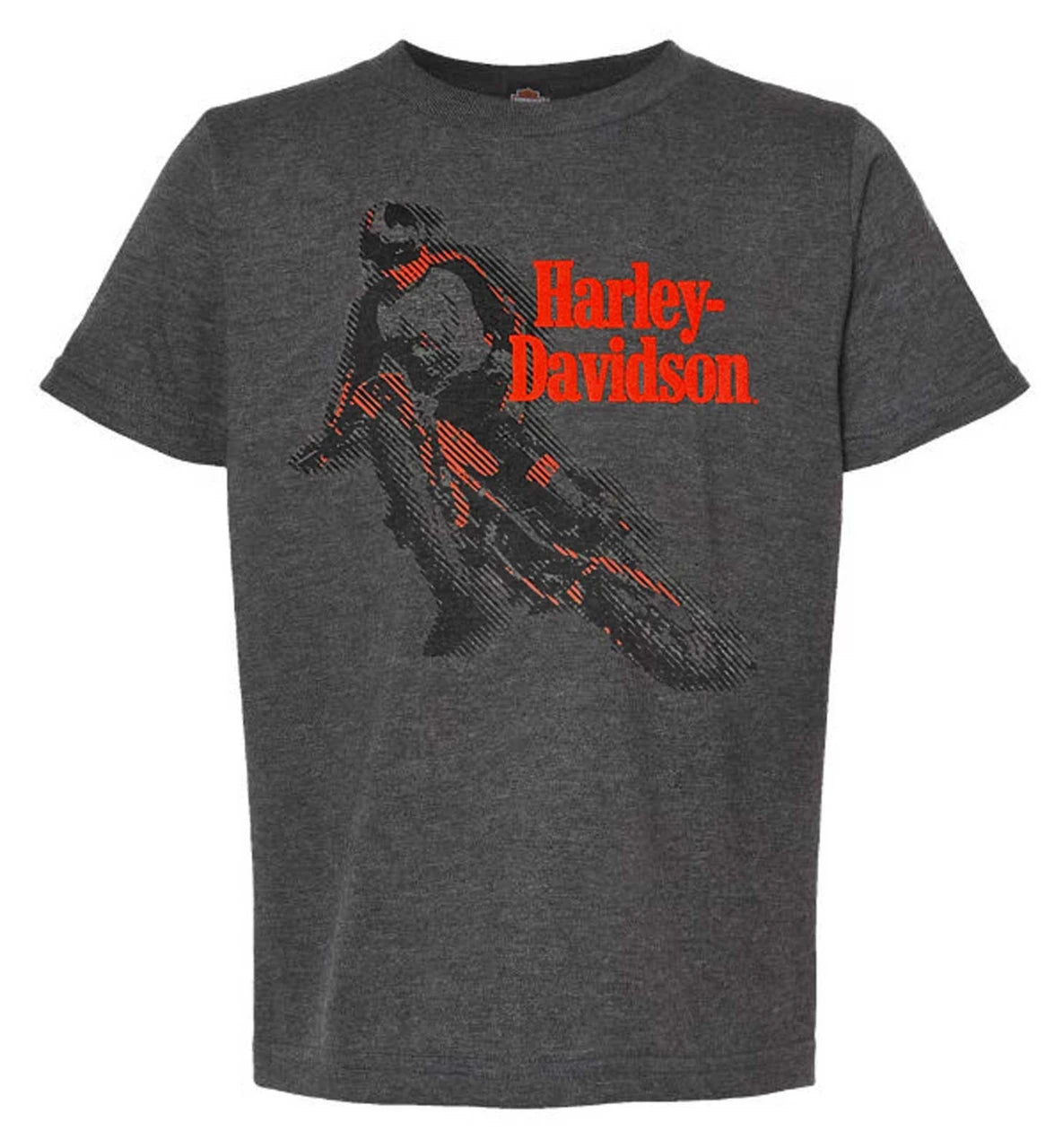 Harley-Davidson® Little Boys' H-D Racer Short Sleeve Crew-Neck Tee, Charcoal Gray