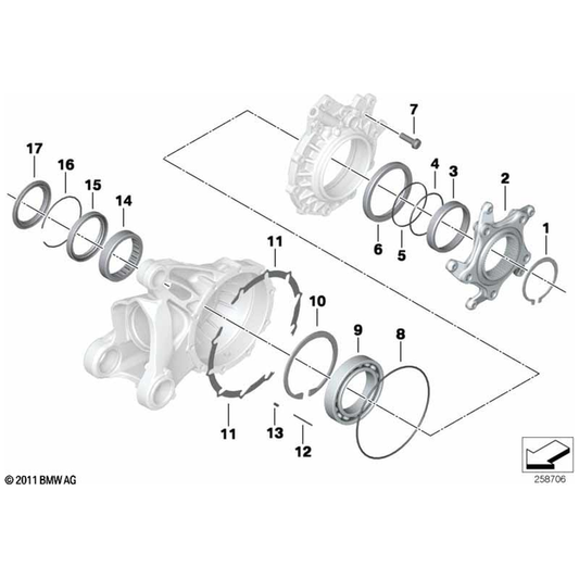 R12/RNineT Flange - 33117722831