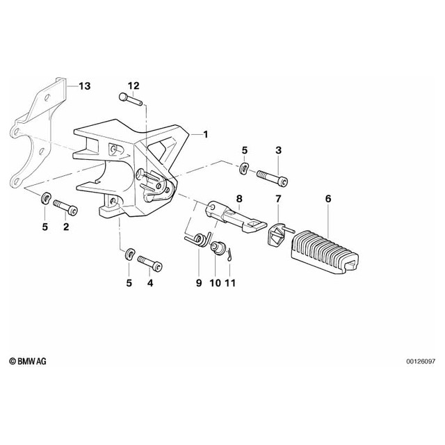 BMW Motorrad Right Footrest