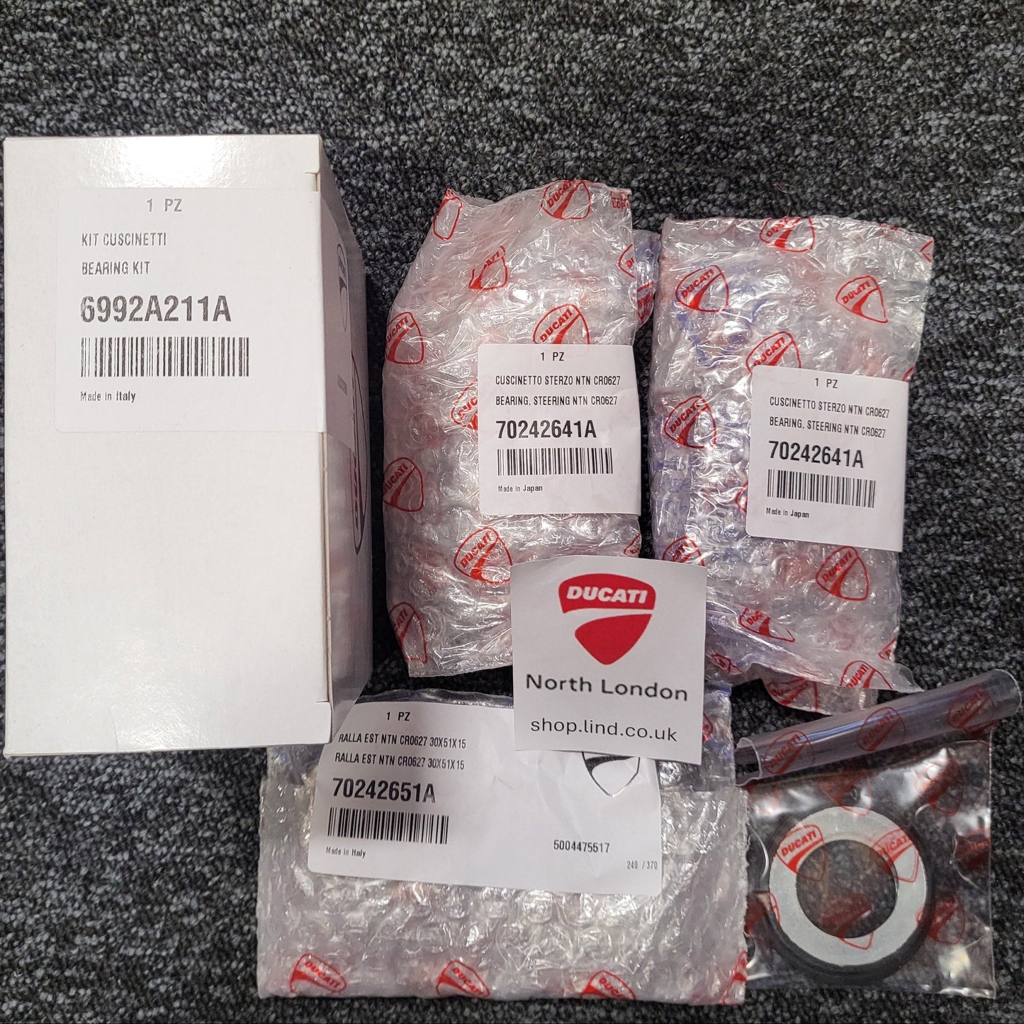 Ducati Steering Bearing Kit Desmo 450 MX, MX Factory, 450 EDX