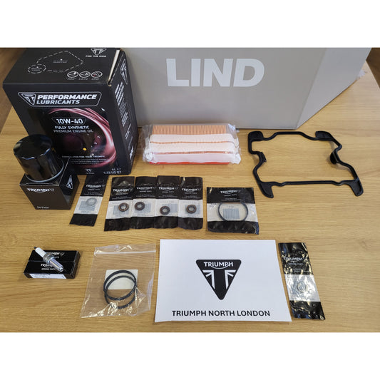 Triumph Scrambler 1200 XC, XE, Bond Edition Genuine Engine Service Kit & Engine Oil
