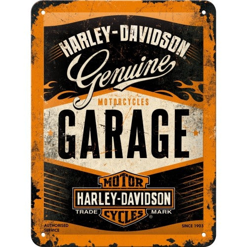 Harley-Davidson® Garage Logo Tin Sign 15x20