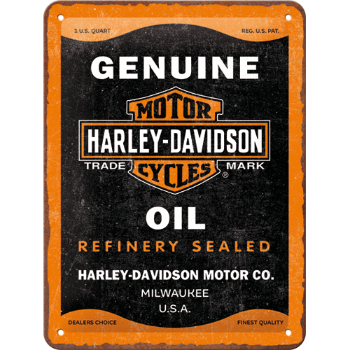 Harley-Davidson® Genuine Oil Tin Sign 15x20