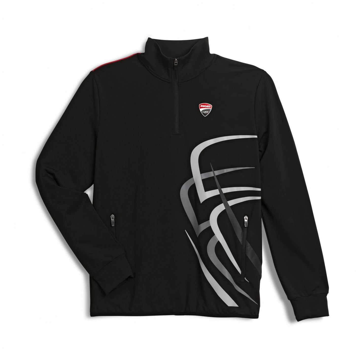 Ducati Men's Black Half-Zip Sweatshirt - DC Fitness