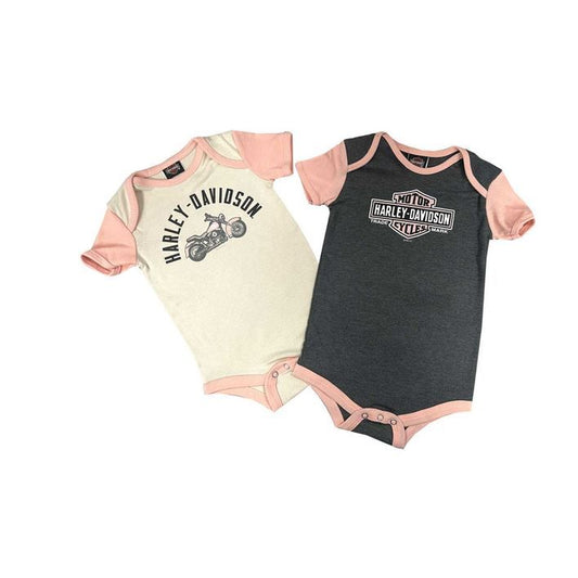 Harley-Davidson® Baby Girls' Bar & Shield Creeper Set