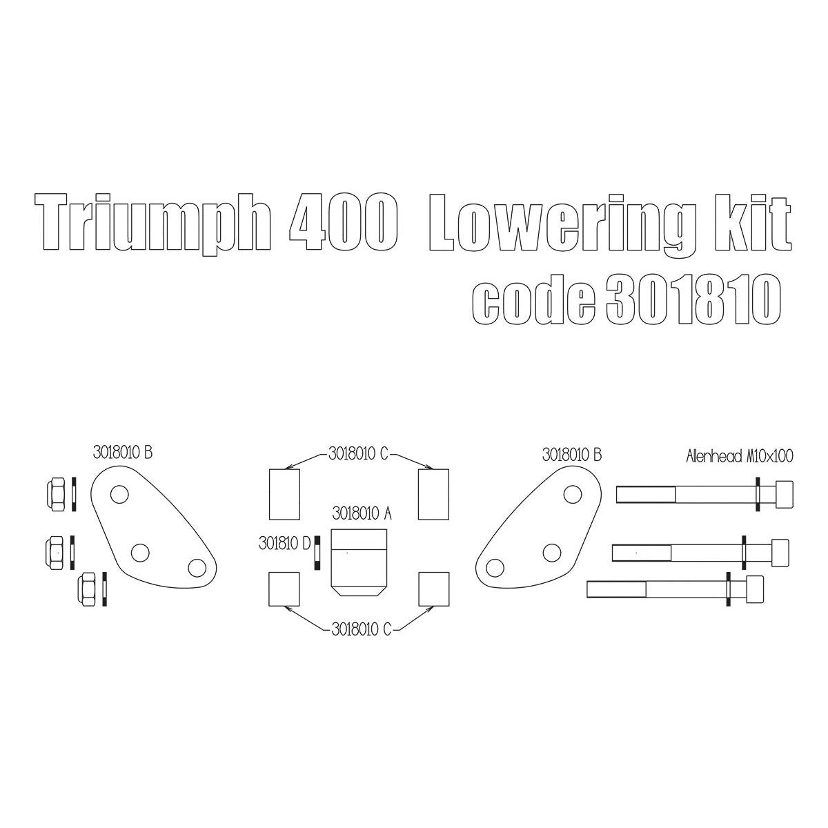 Triumph Rear Suspension Lowering Kit (-15 mm) for Scrambler & Speed 400