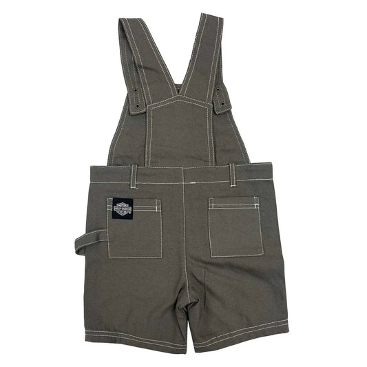Harley-Davidson® Baby Boys' 2-Piece Canvas Shortall & Tee - Orange/Tan