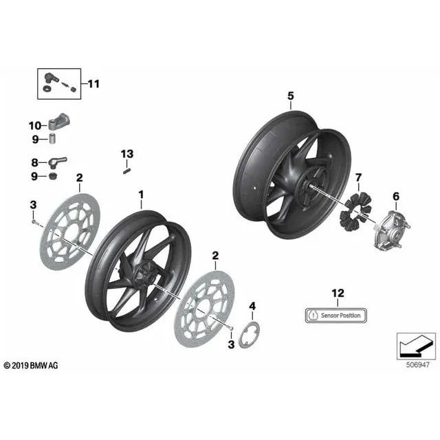 BMW Motorrad S1000RR Sprocket Hub