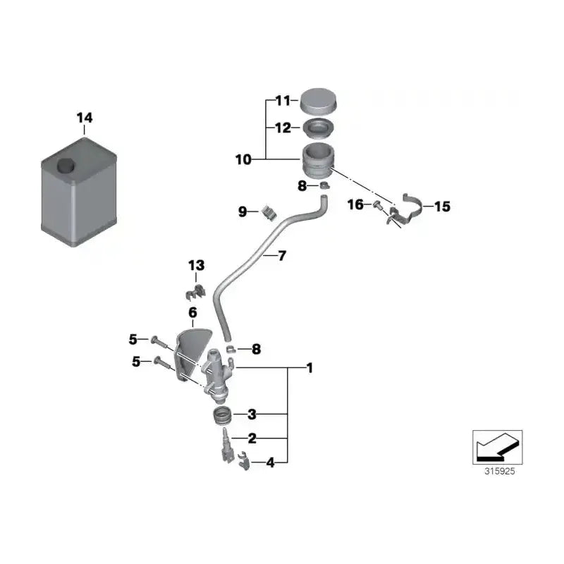 BMW Motorrad Rear Expansion Tank Bracket