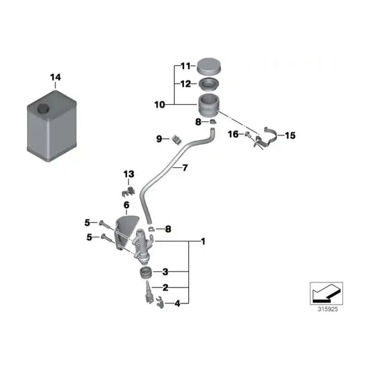 BMW Motorrad Rear Expansion Tank Bracket