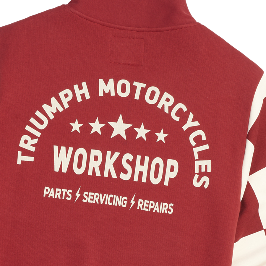 Triumph Prewitt Zip Sweatshirt - Red/Bone