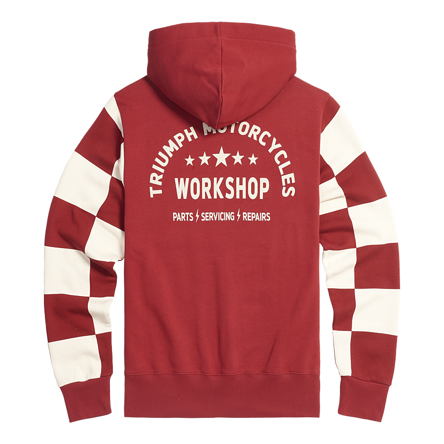 Off white red hoodie seeing things shop