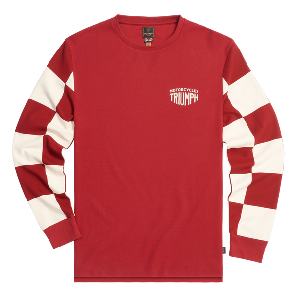 Triumph Harker Long Sleeve T-Shirt - Red/Bone – LIND