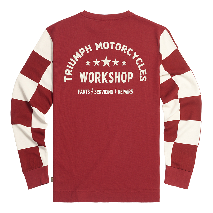 Triumph Harker Long Sleeve T-Shirt - Red/Bone