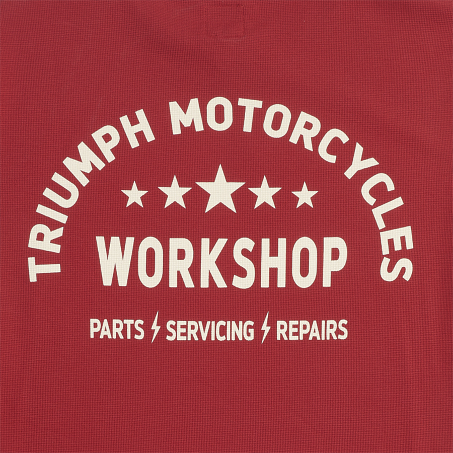 Triumph Harker Long Sleeve T-Shirt - Red/Bone