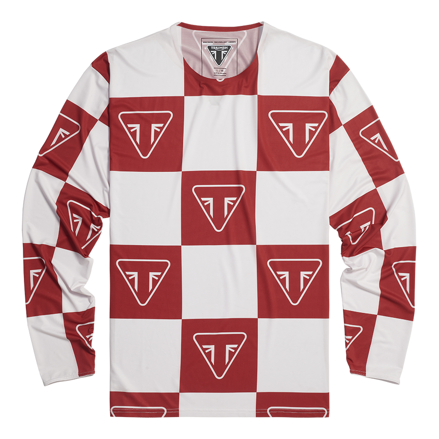 Triumph Ashton Long Sleeve Over Jersey - Red/Bone