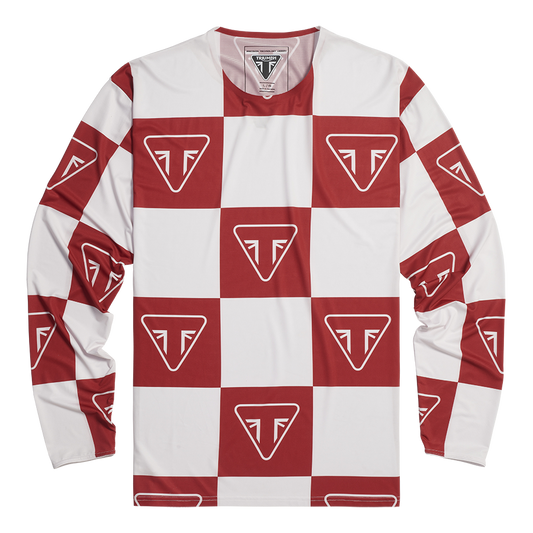 Triumph Ashton Long Sleeve Over Jersey - Red/Bone