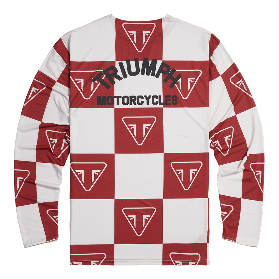 Triumph Ashton Long Sleeve Over Jersey - Red/Bone