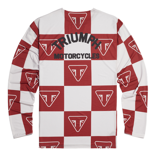 Triumph Ashton Long Sleeve Over Jersey - Red/Bone